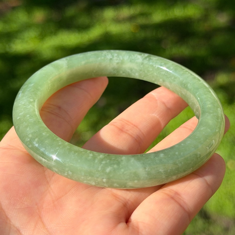 62mm inner diameter green xiuyu jade bangle 0771 - Picture 12 of 12